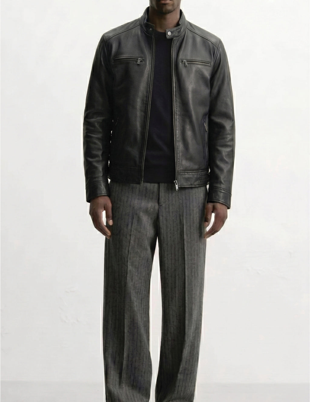 Men Leather Biker Jacket