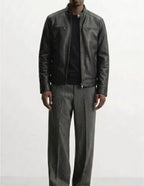 Men Leather Biker Jacket