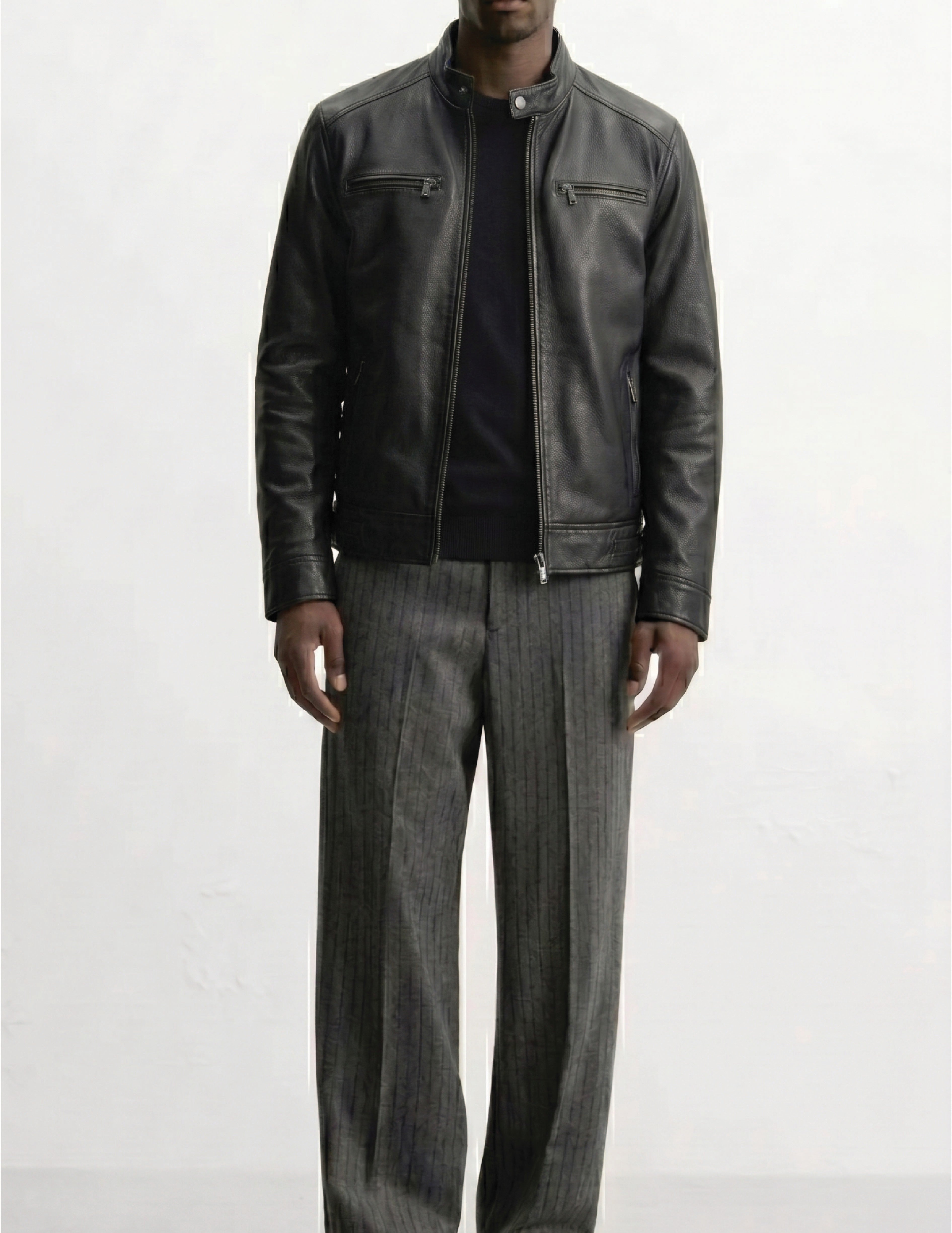 Men Leather Biker Jacket