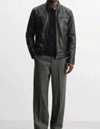 Men Leather Biker Jacket