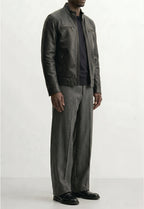 Men Leather Biker Jacket