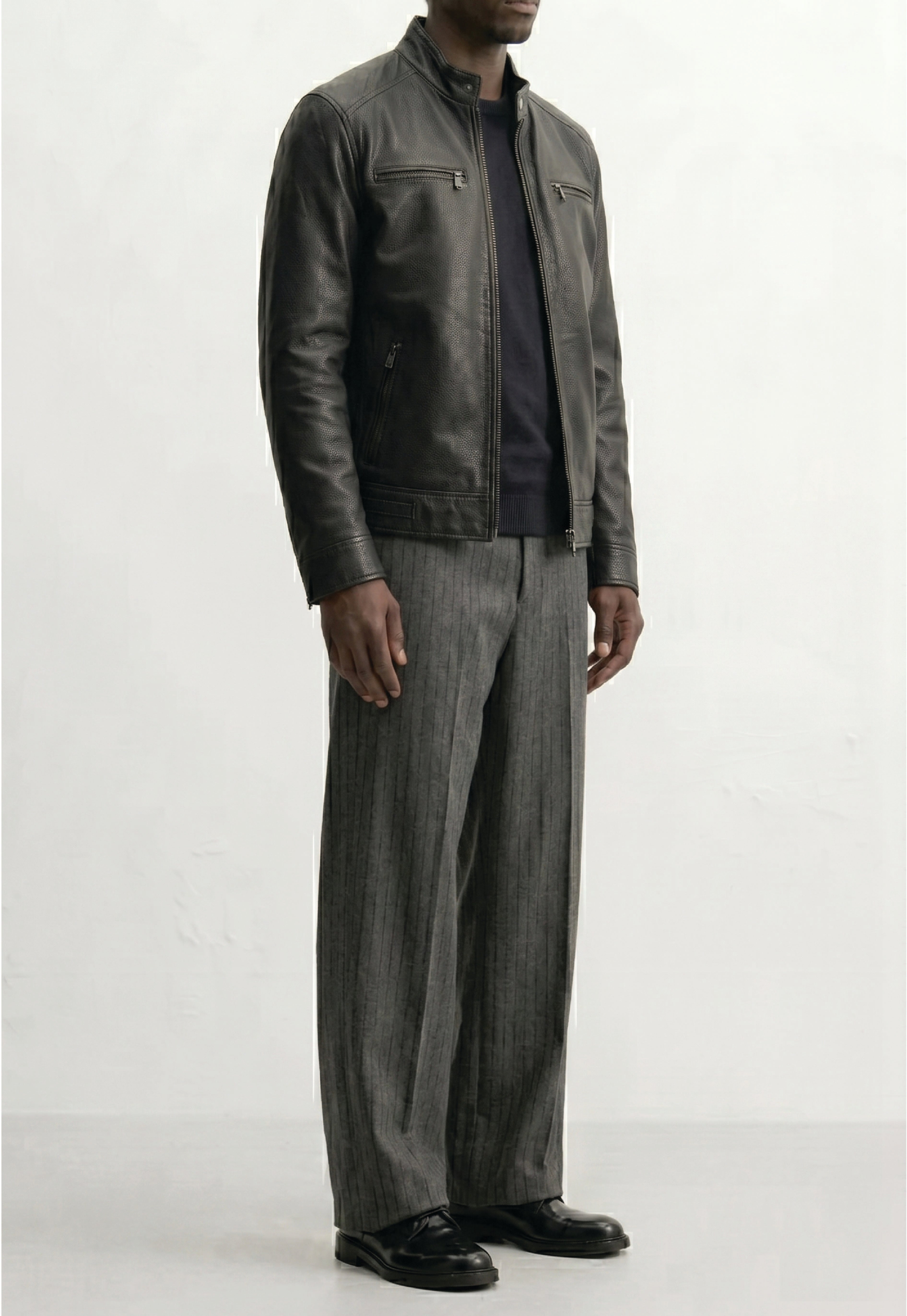 Men Leather Biker Jacket
