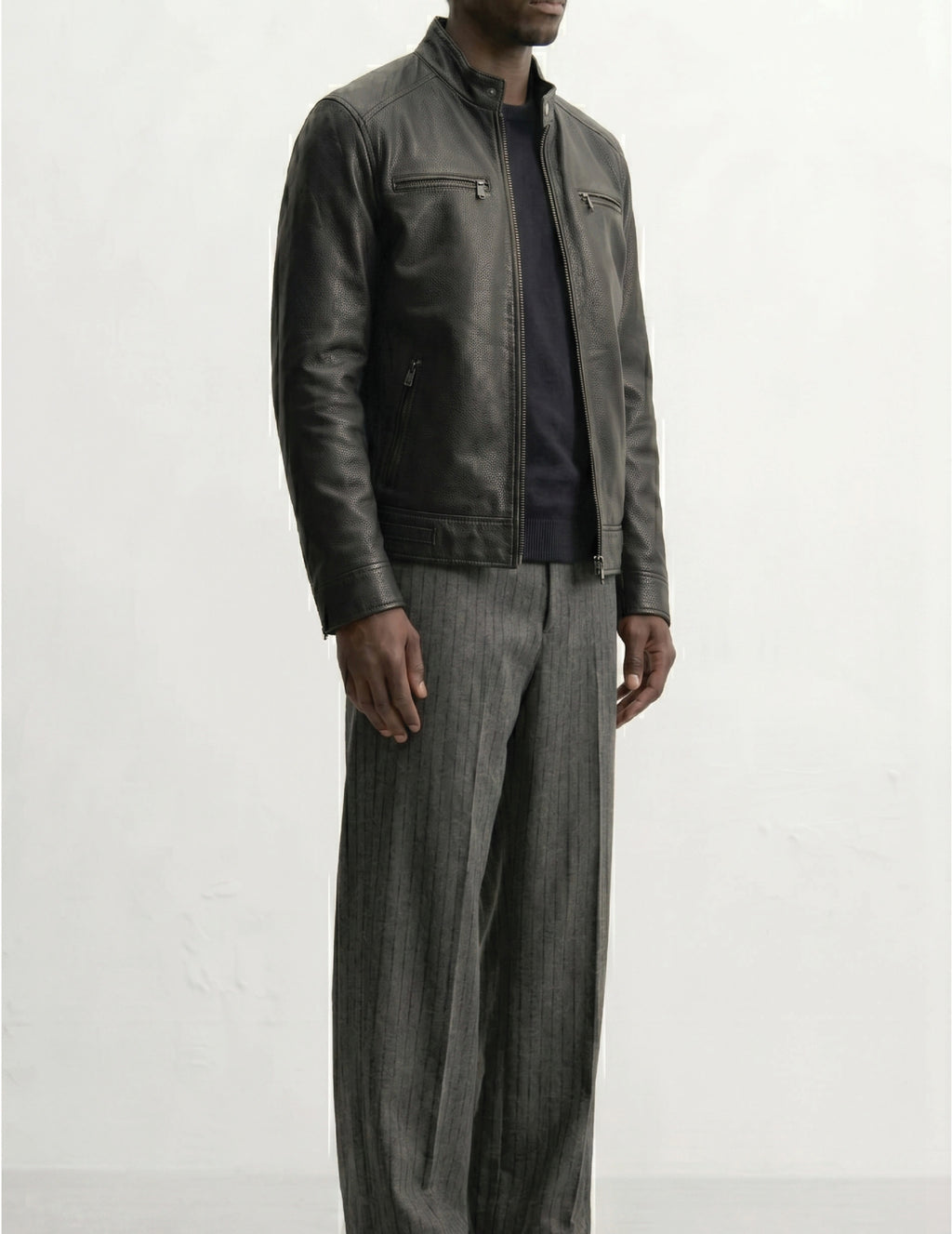 Men Leather Biker Jacket