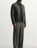 Men Leather Biker Jacket