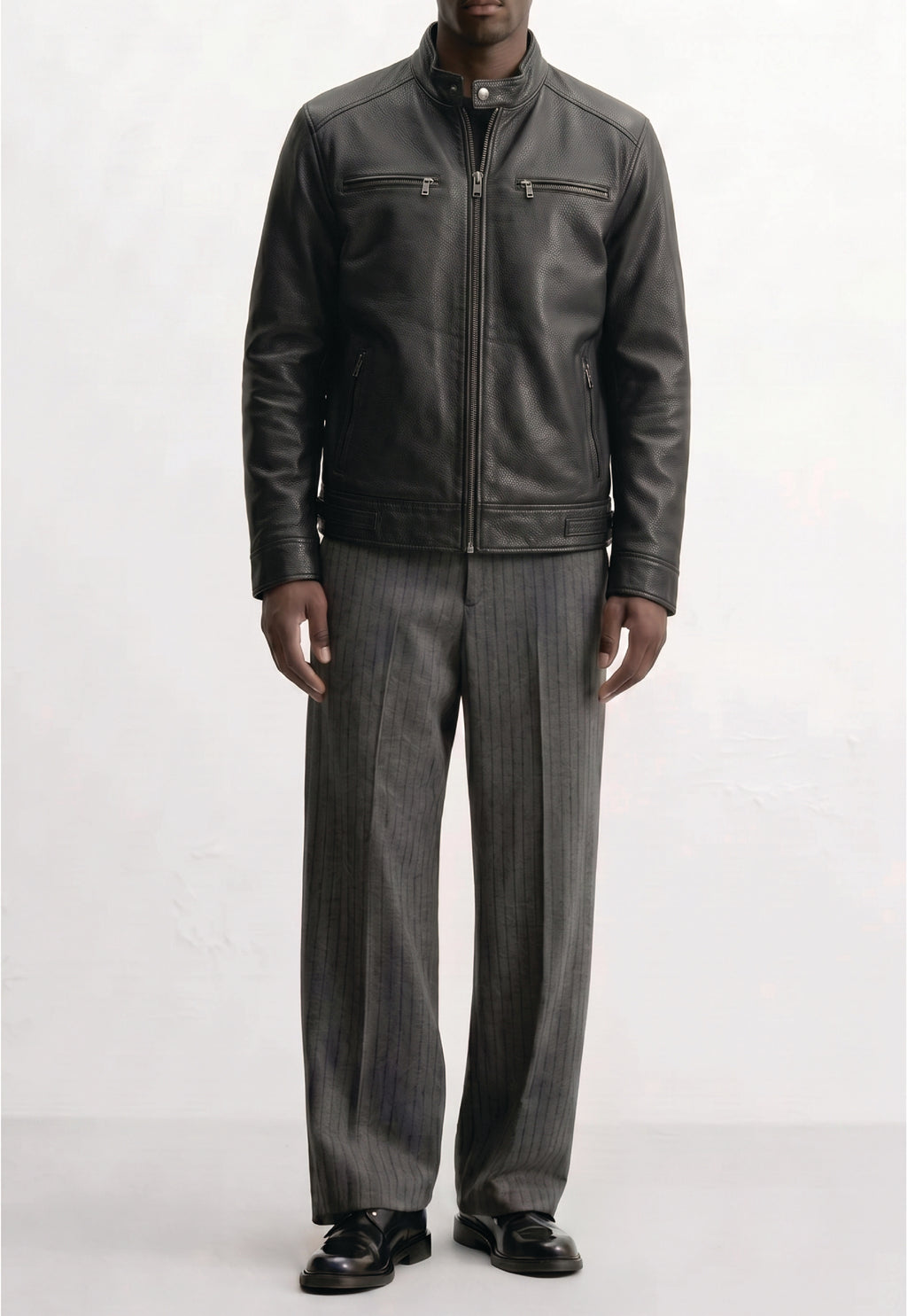 Men Leather Biker Jacket