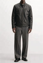 Men Leather Biker Jacket