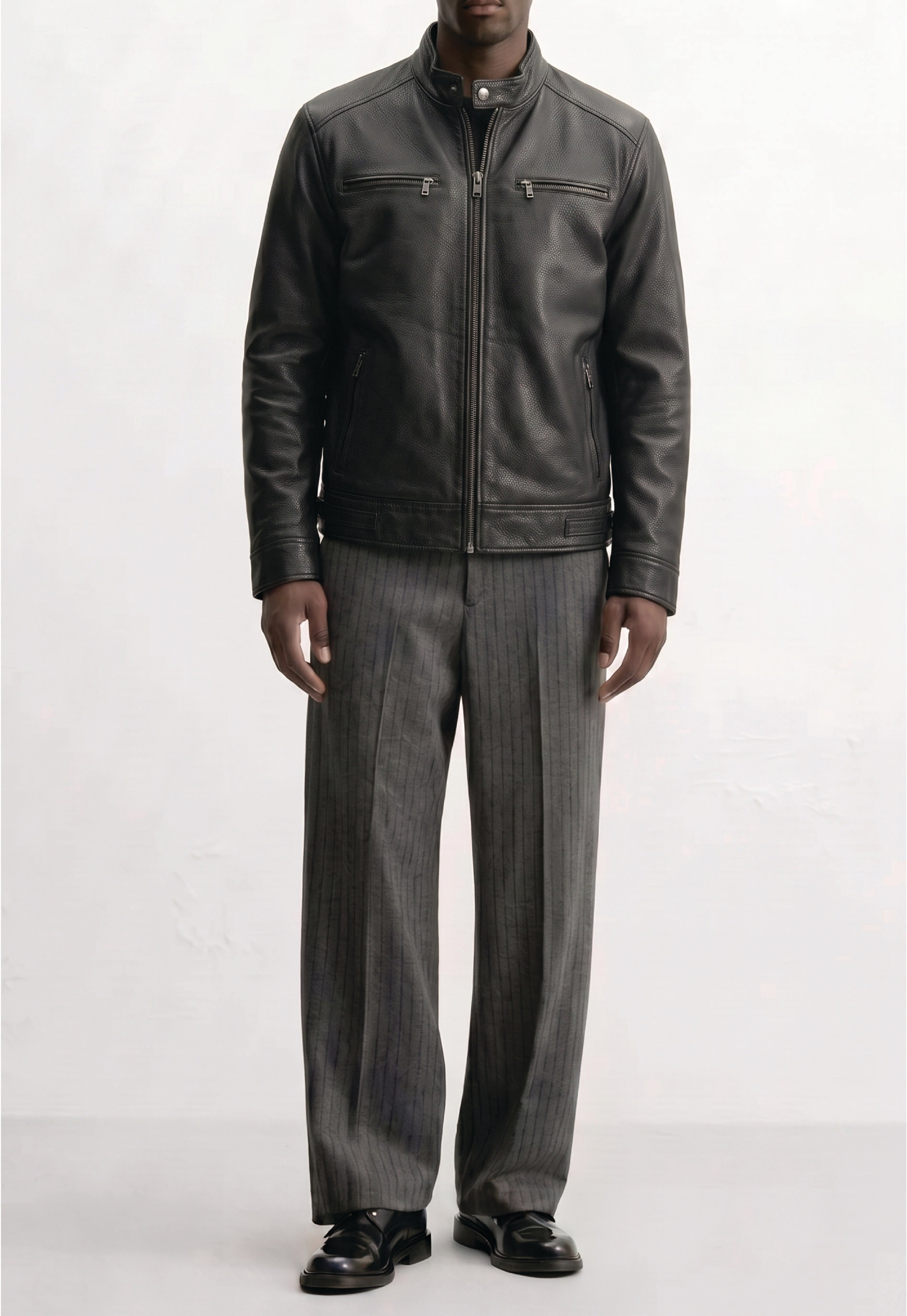 Men Leather Biker Jacket
