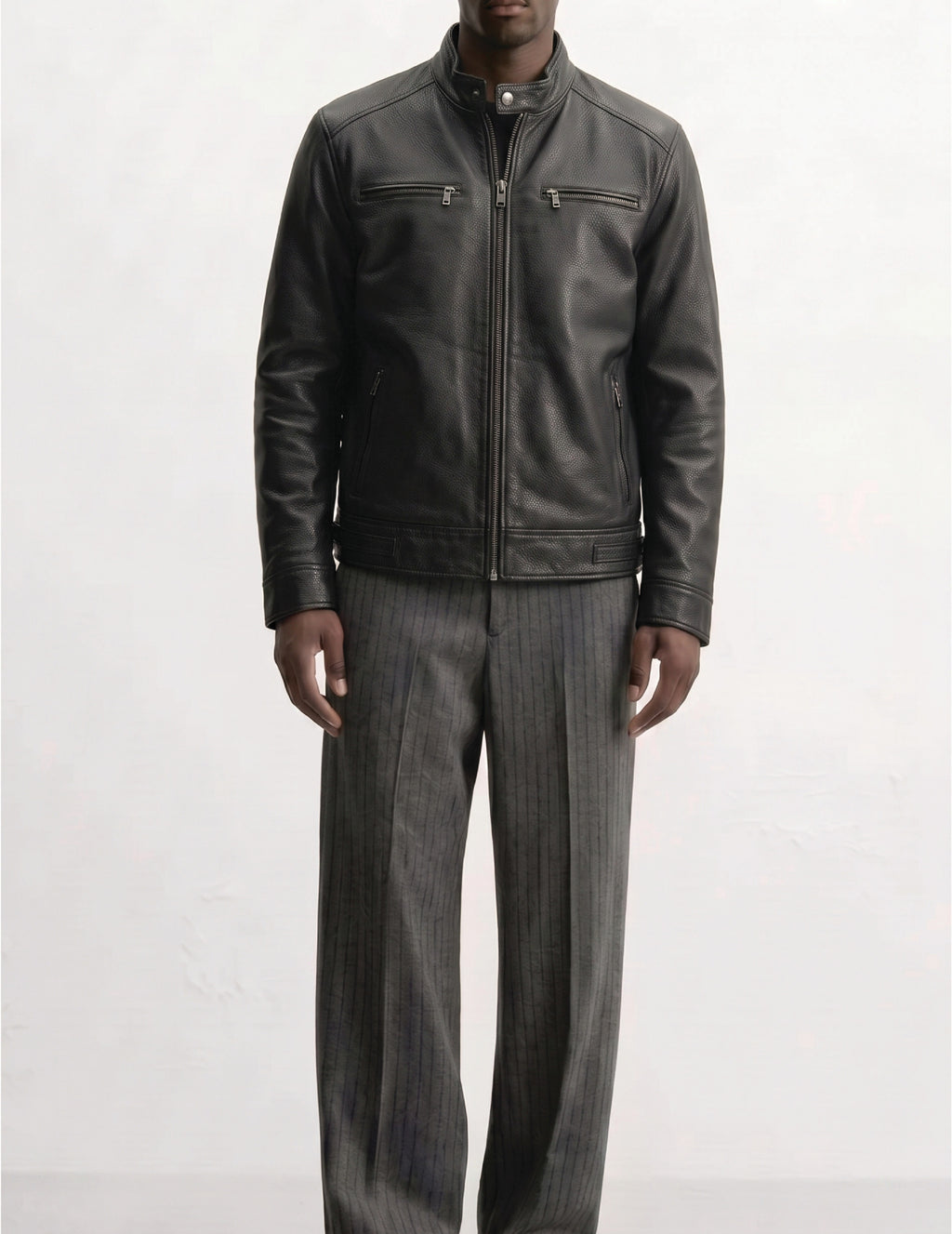 Men Leather Biker Jacket