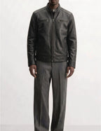 Men Leather Biker Jacket