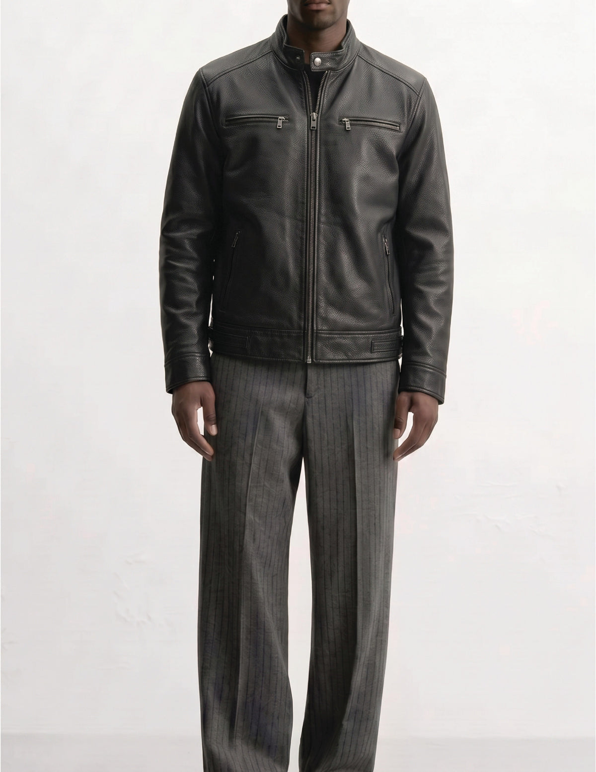 Men Leather Biker Jacket