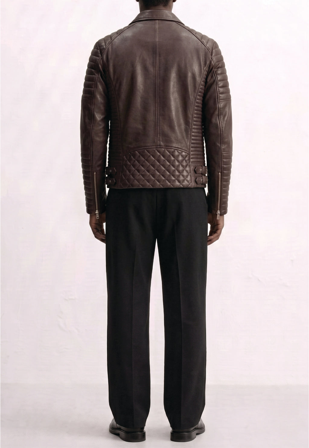 Men Leather Motorcycle Jacket
