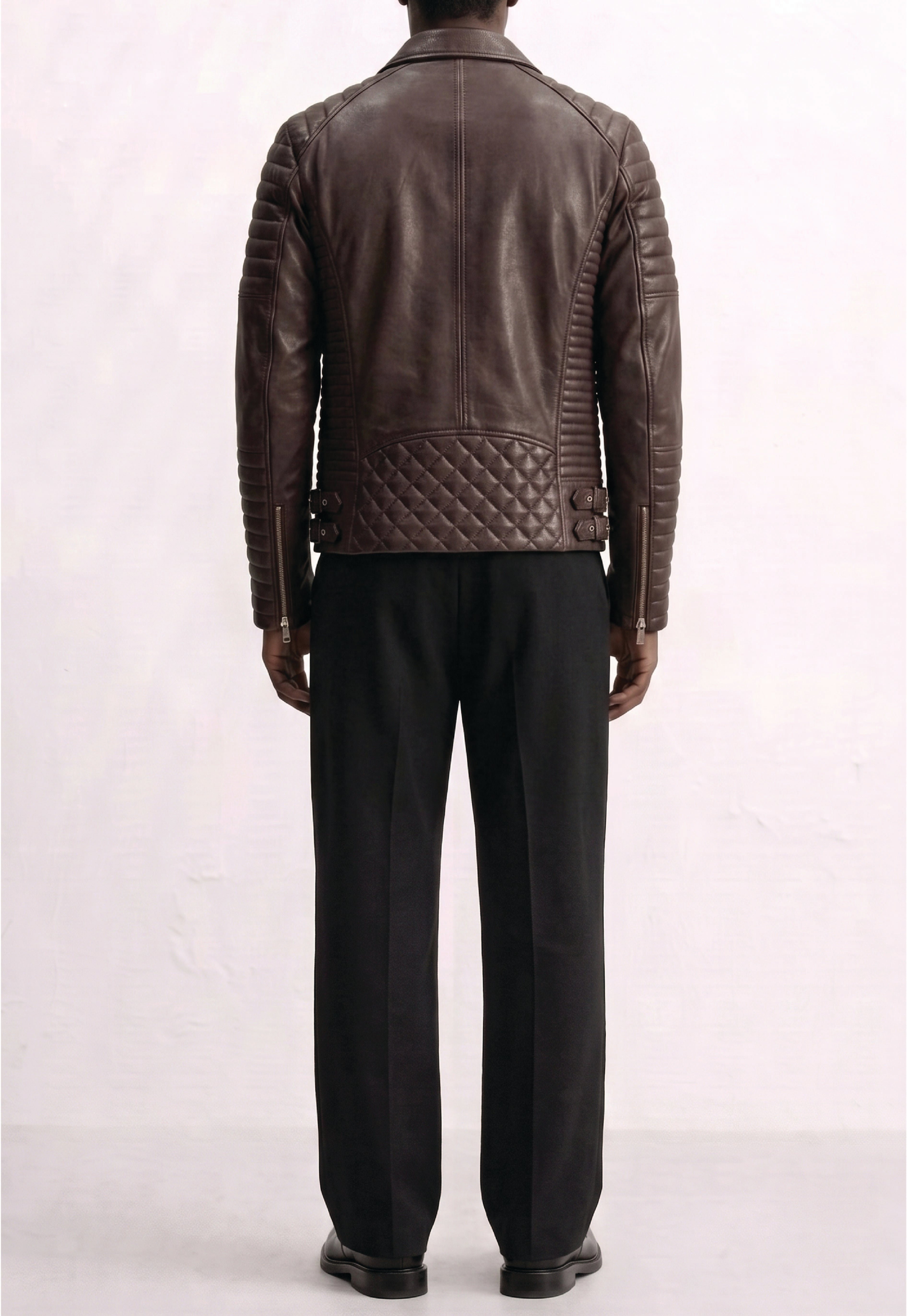 Men Leather Motorcycle Jacket