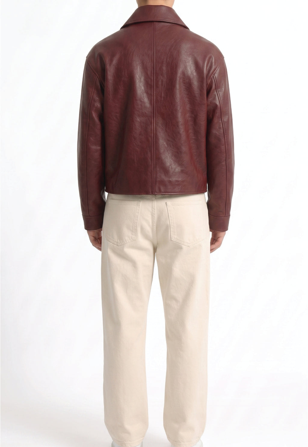 Men Leather Shirt Collar Jacket