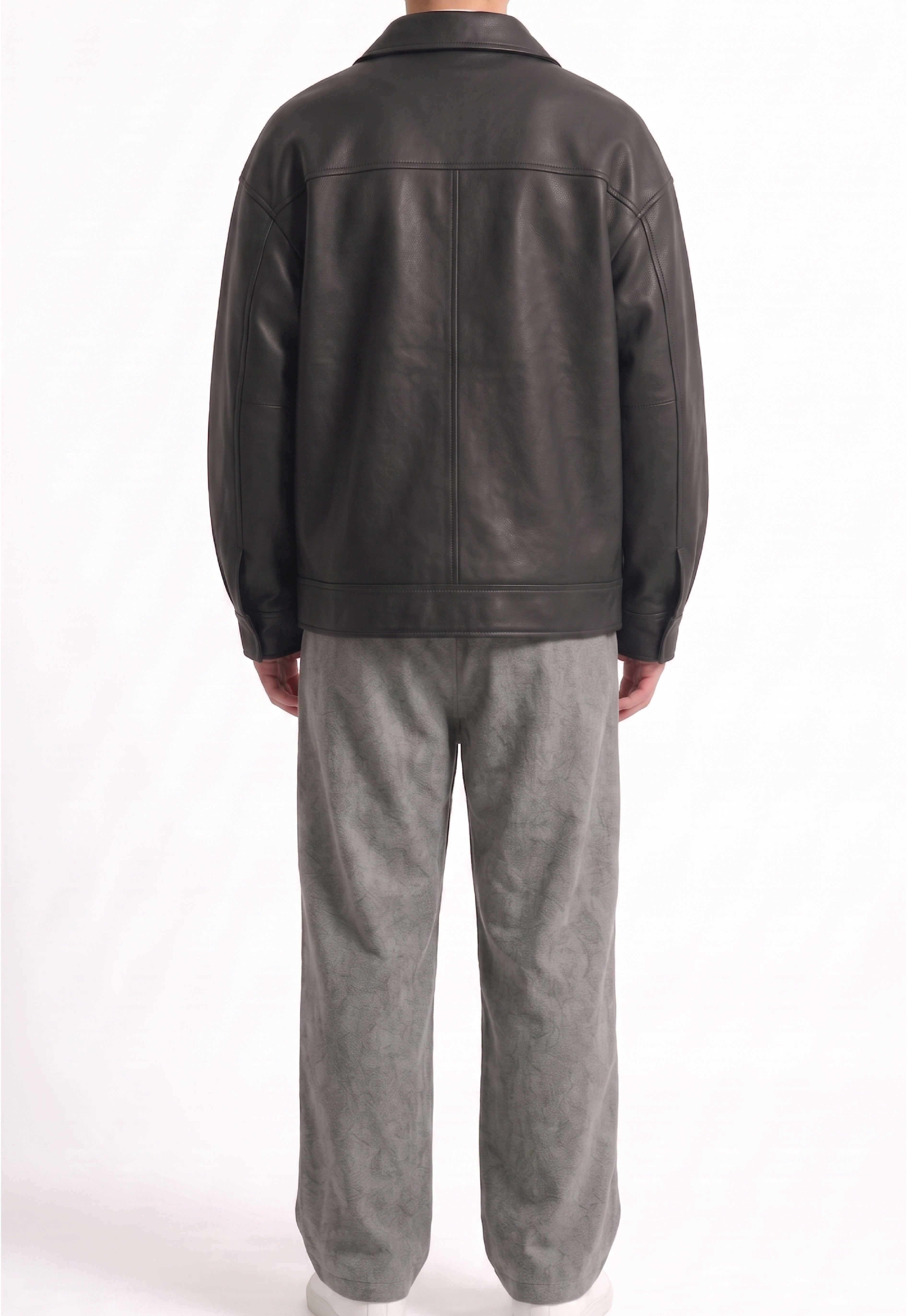 Men Oversized Black Jacket