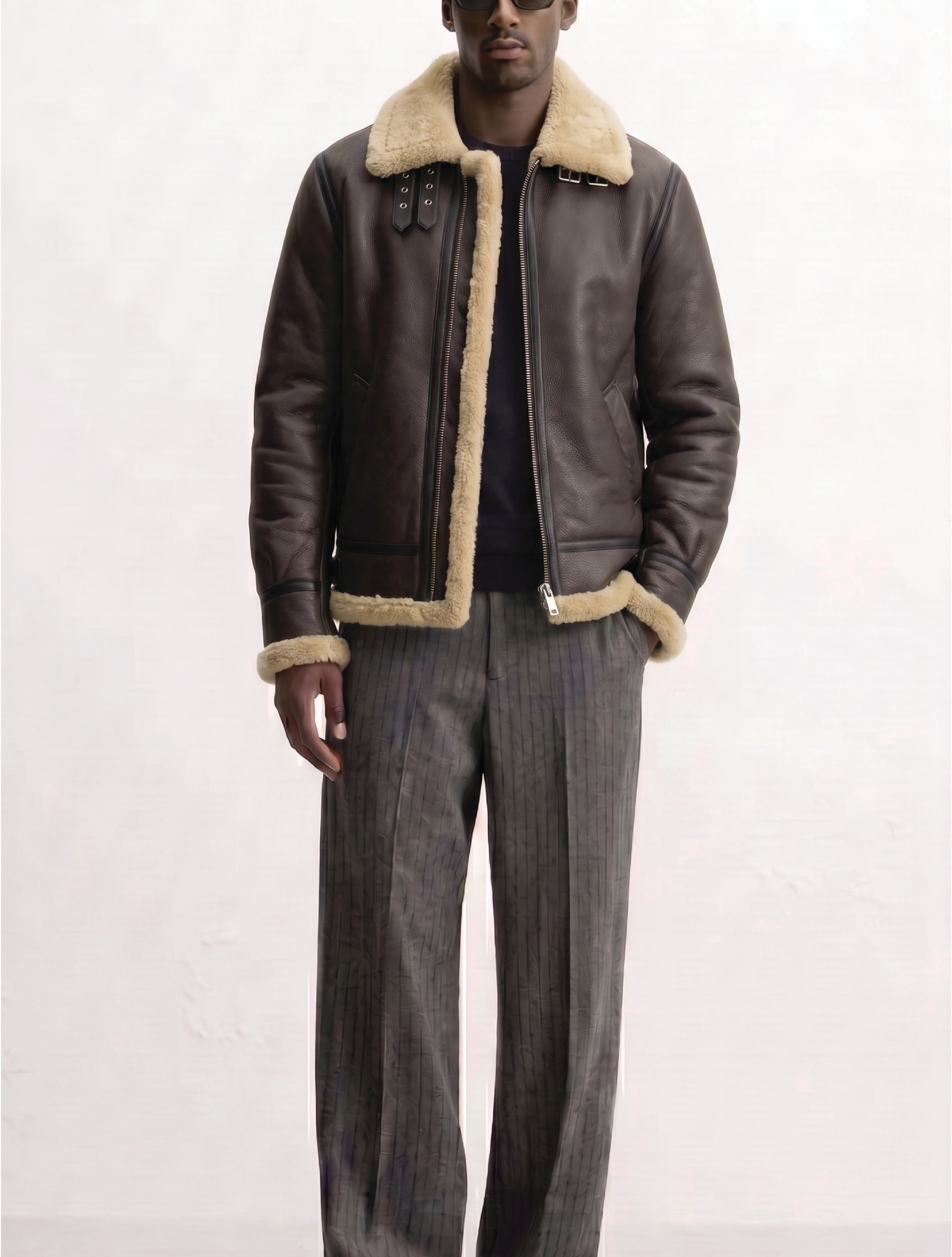 Men B3 Shearling Bomber