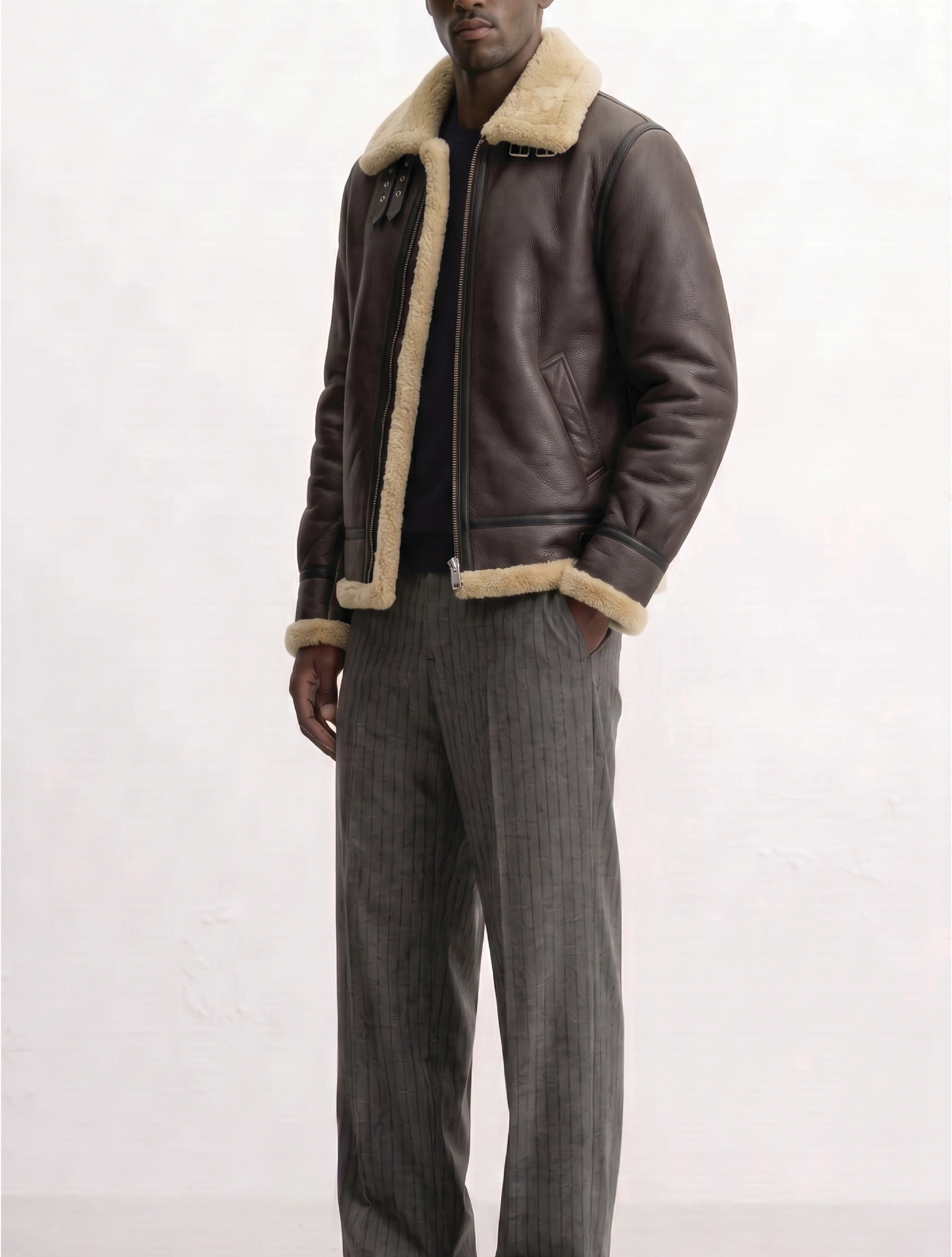 Men B3 Shearling Bomber