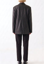 Women Leather Blazer Coat