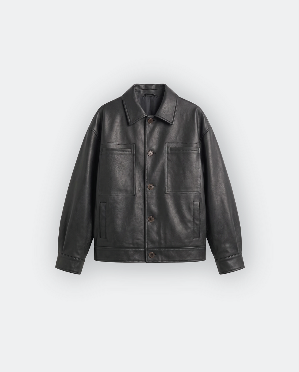 Men Oversized Black Jacket