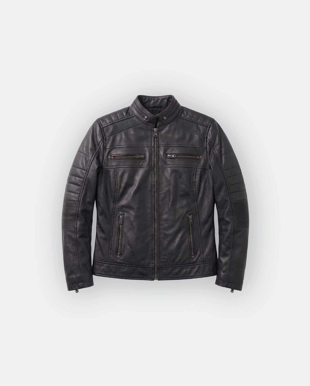 Women Café Racer Leather Jacket