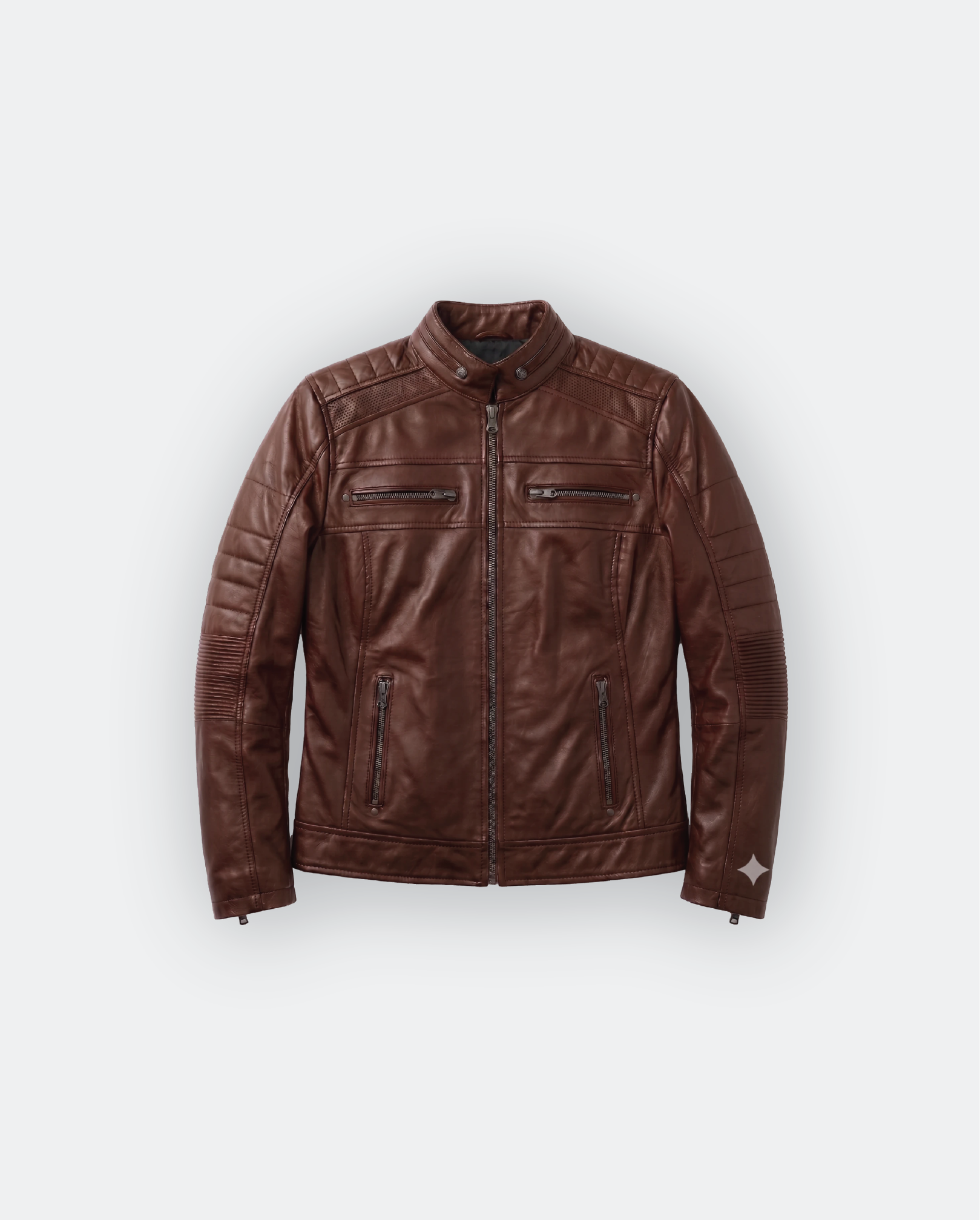 Women Café Racer Leather Jacket