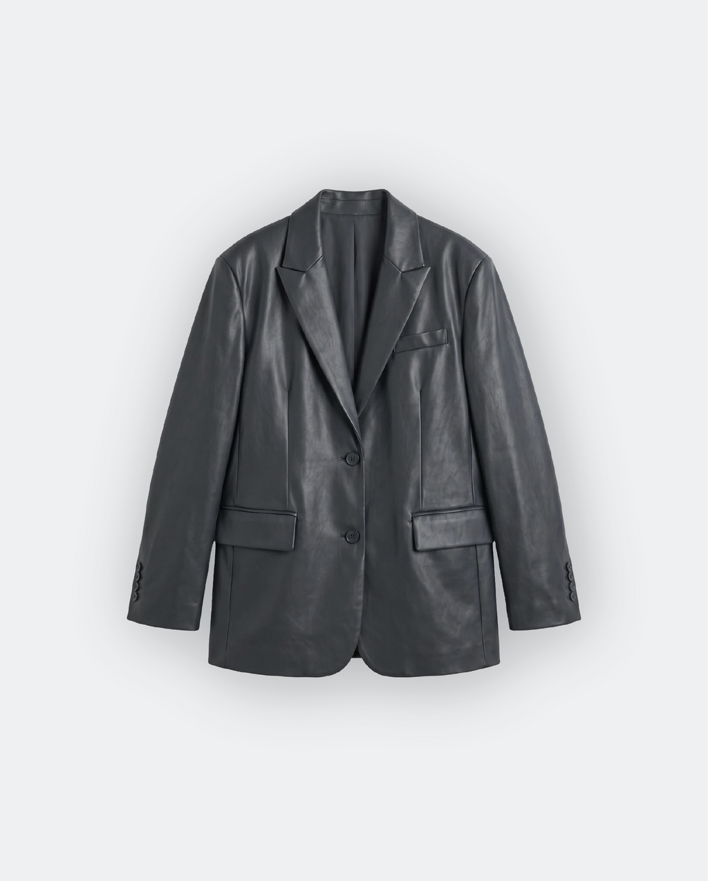 Women Leather Blazer Coat