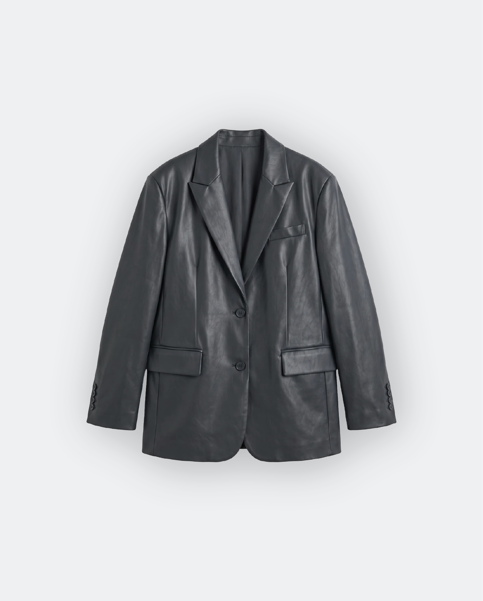 Women Leather Blazer Coat
