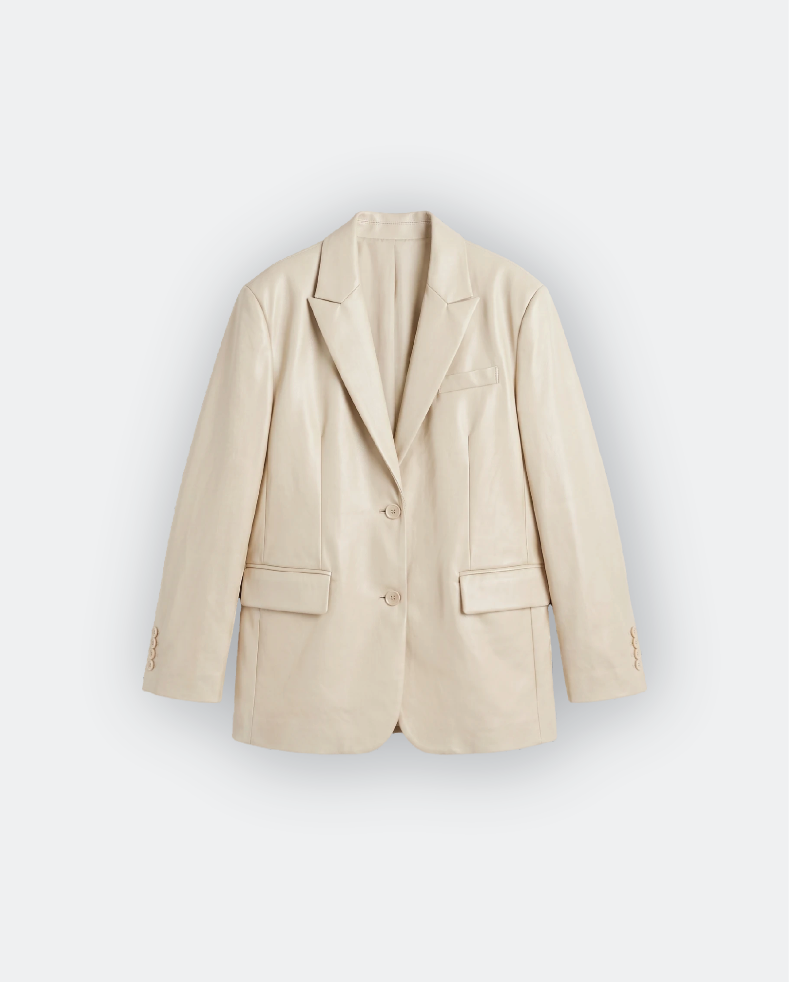 Women Leather Blazer Coat