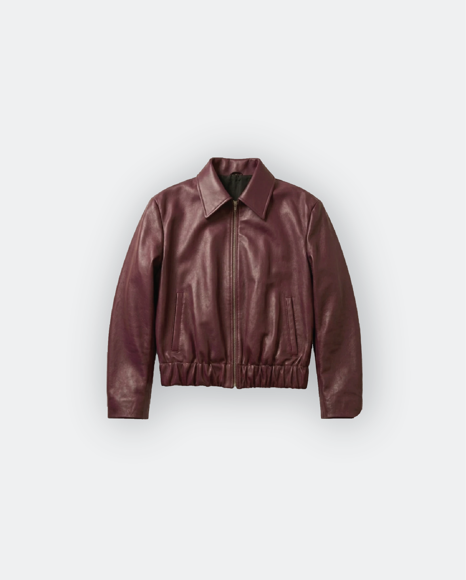 Women Oversized Leather Bomber