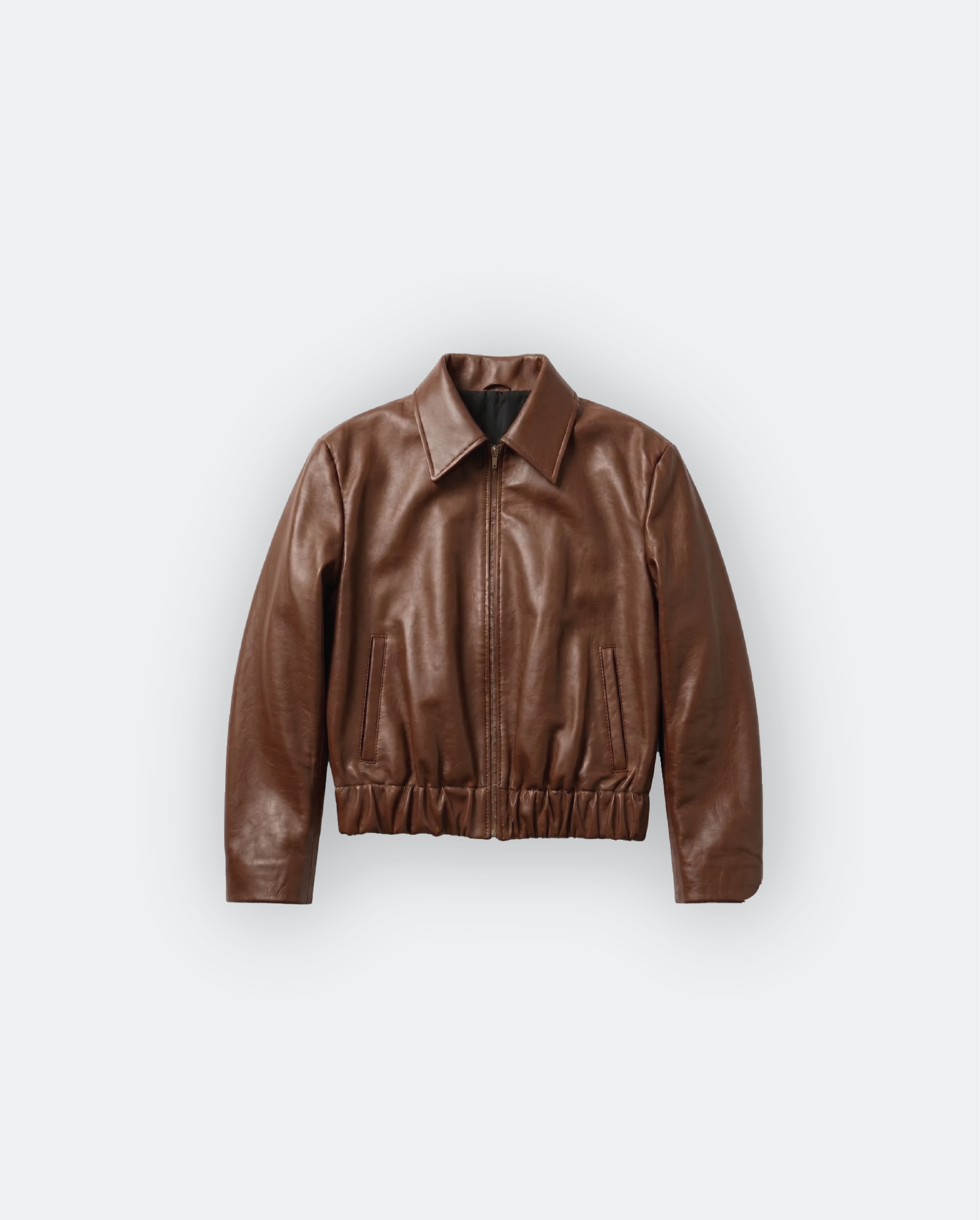 Women Oversized Leather Bomber