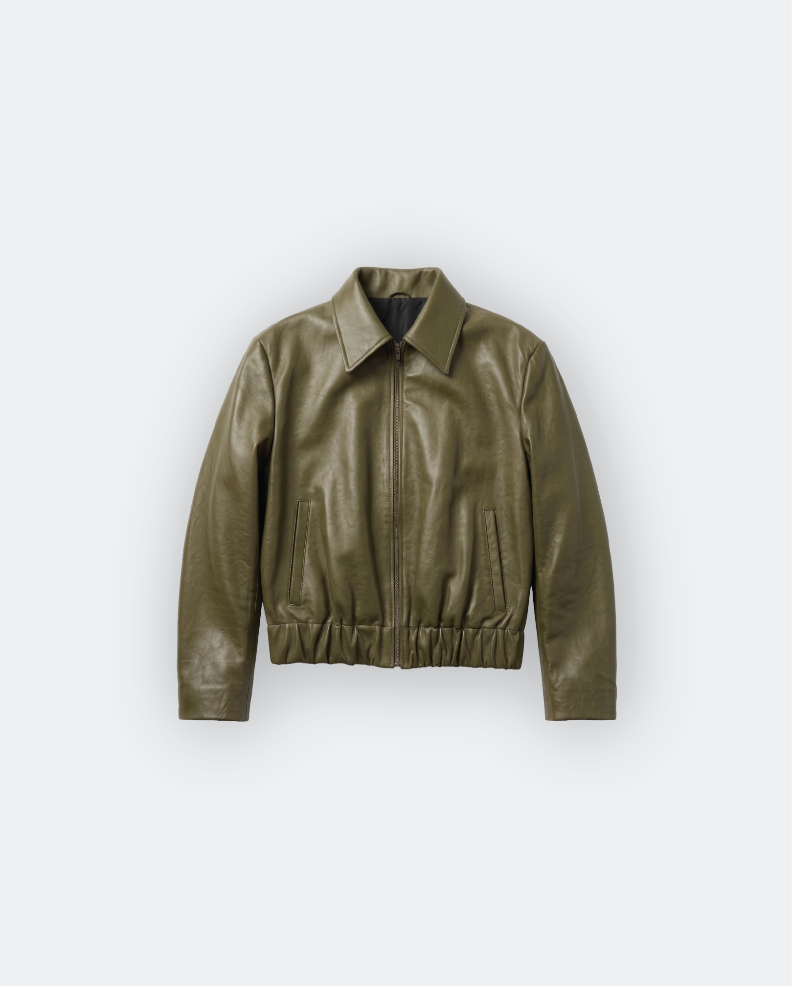 Women Oversized Leather Bomber
